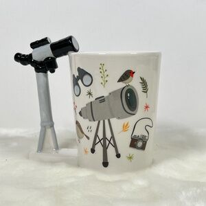 NEW Unique Telescope Coffee Drinking Mug Birdwatching Camera Nature Space Birds